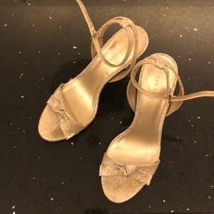 Shimmering Gold and Silver Heel Sandals